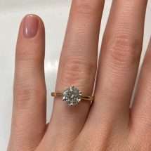 9ct Gold 1.50ct Lab Diamond Round Solitaire Ring