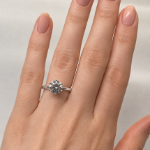 9ct Gold 2.00ct Lab Diamond Round Solitaire Ring