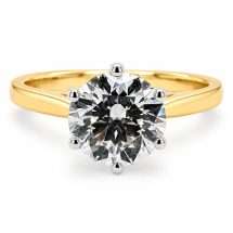 9ct Gold 2.00ct Lab Diamond Round Solitaire Ring