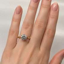 9ct Gold 2.00ct Lab Diamond Round Solitaire Ring