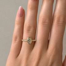 9ct Gold 1.35ct Lab Diamond Oval Bezel Set Solitaire Ring