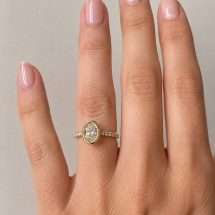 9ct Gold 1.85ct Lab Diamond Oval Bezel Set Solitaire Ring