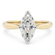9ct Gold 1.50ct Lab Diamond Marquise Cut Solitaire Ring