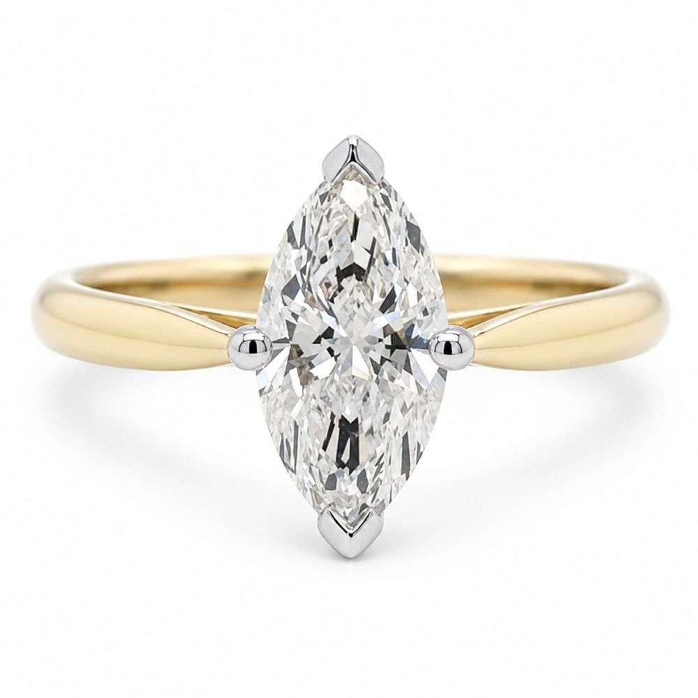 982637-100-9Y 9ct Yellow Gold 1.00cts Marquise Brilliant Solitaire Diamond Ring Front Image 982637-100-9Y 9ct Yellow Gold 1.00cts Marquise Brilliant Solitaire Diamond Ring Front Image
