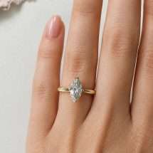 9ct Gold 1.00ct Lab Diamond Marquise Cut Solitaire Ring