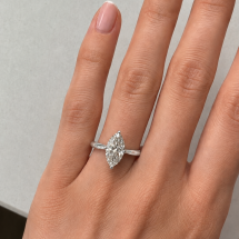 9ct Gold 2.00ct Lab Diamond Marquise Cut Solitaire Ring