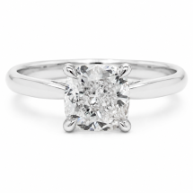 9ct Gold 2.00ct Cushion Cut Solitaire Diamond Ring