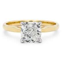 9ct Yellow Gold 1.50ct Cushion Cut Solitaire Diamond Ring
