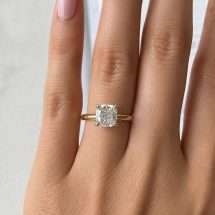 9ct Yellow Gold 1.50ct Cushion Cut Solitaire Diamond Ring