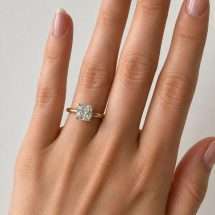 9ct Gold 2.00ct Cushion Cut Solitaire Diamond Ring