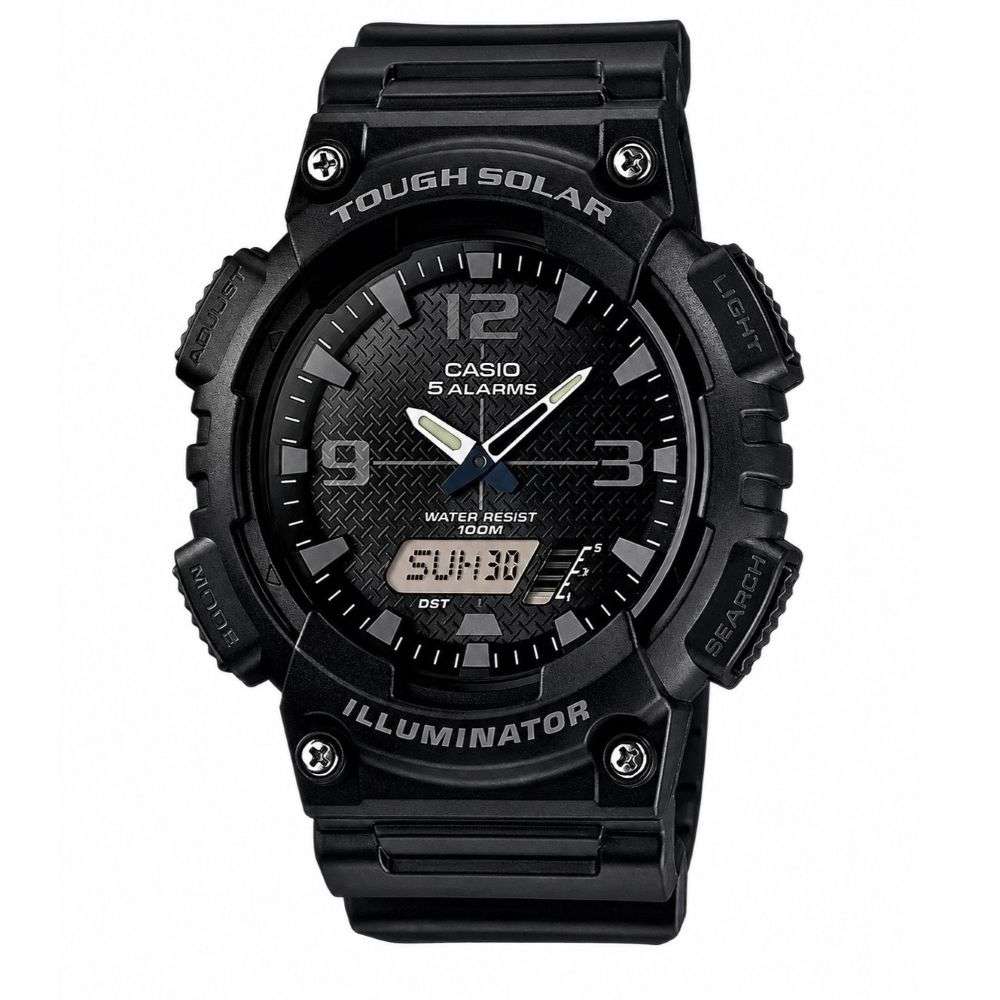 AQ-S810W-1A2VeF Casio Tough Solar Black Silicon Watch front image