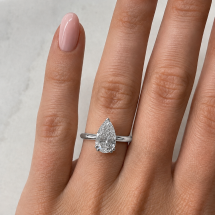 9ct Gold 2.00ct Lab Diamond Pear Cut Solitaire Ring