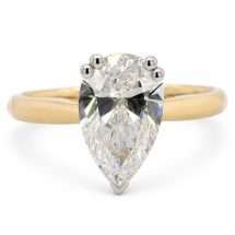 9ct Gold 2.00ct Lab Diamond Pear Cut D VS1 Solitaire Ring