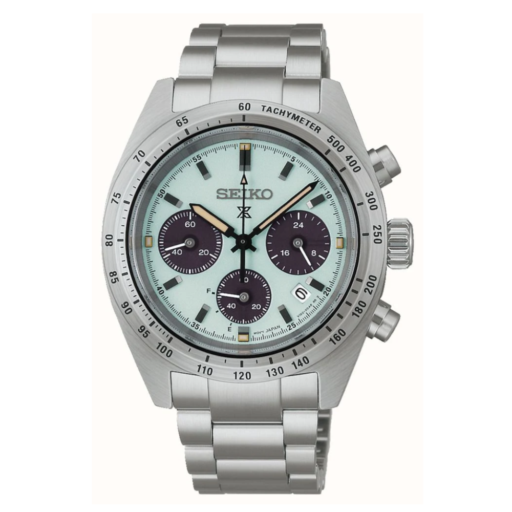SSC965P1 Seiko Prospex Speedtimer in Mint Green front image SSC965P1 Seiko Prospex Speedtimer in Mint Green front image