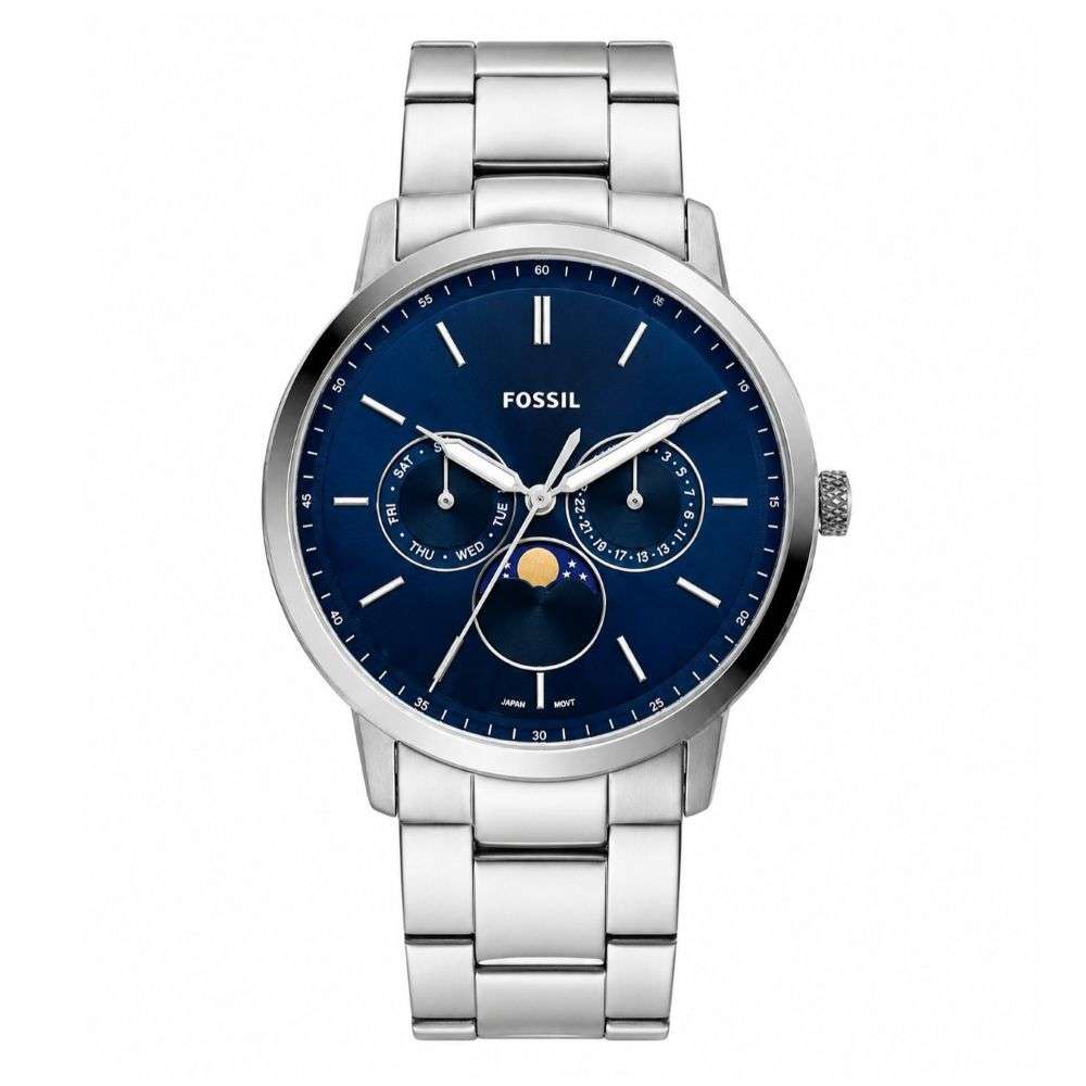 fs5907 Fossil steel mens neutra blue chronograph dial front image