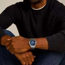 Fossil Mens Neutra Steel Blue Moon Phase Watch FS5907