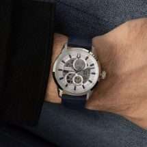 Bulova Mens Classic Sutton Skeleton Leather Watch 96A330