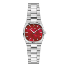 Bulova Womens Super Seville Mini Ruby Dial Watch 96L354