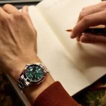 Bulova Mens Surveyor Steel Green Dial Watch 96B429