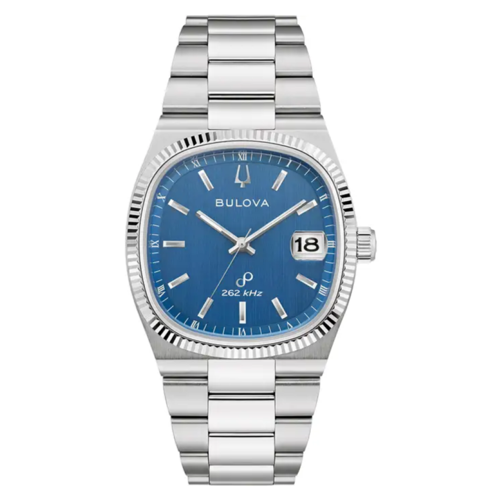96b440 Bulova Mens Steel bracelet blue dial Super Seville Precisionist watch front image