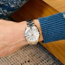 Bulova Mens Surveyor Ice Blue Dial Steel Watch 96B469