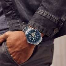 Bulova Mens Marine Star Navy Automatic Watch 98A302