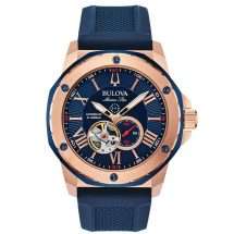 Bulova Mens Marine Star Navy Automatic Watch 98A227