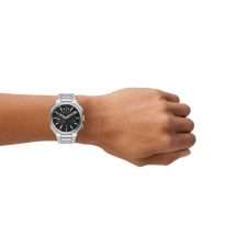 Armani Exchange Mens Bass Steel Black Dial Watch AX1475