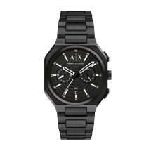 Armani Exchange Mens Bass Black Steel Watch AX1478