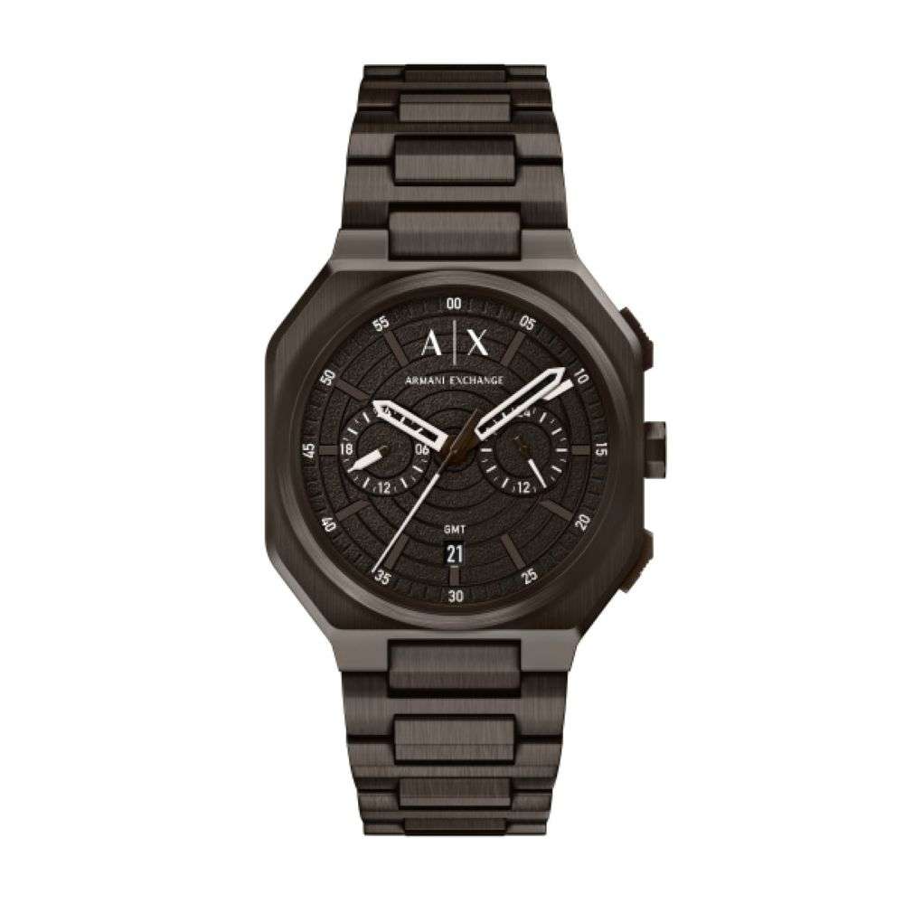 AX1479 Armani Exchange Bass Black Steel Case Bracelet Black Dial front image