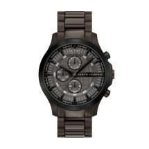 Armani Exchange Mens Hampton Black Steel Watch AX2467