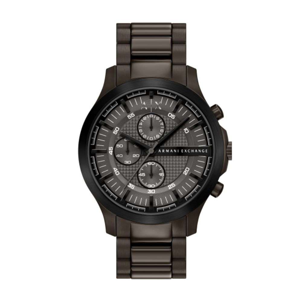AX2467 Armani Exchange Hampton Black Steel Black Dial Bracelet watch front image