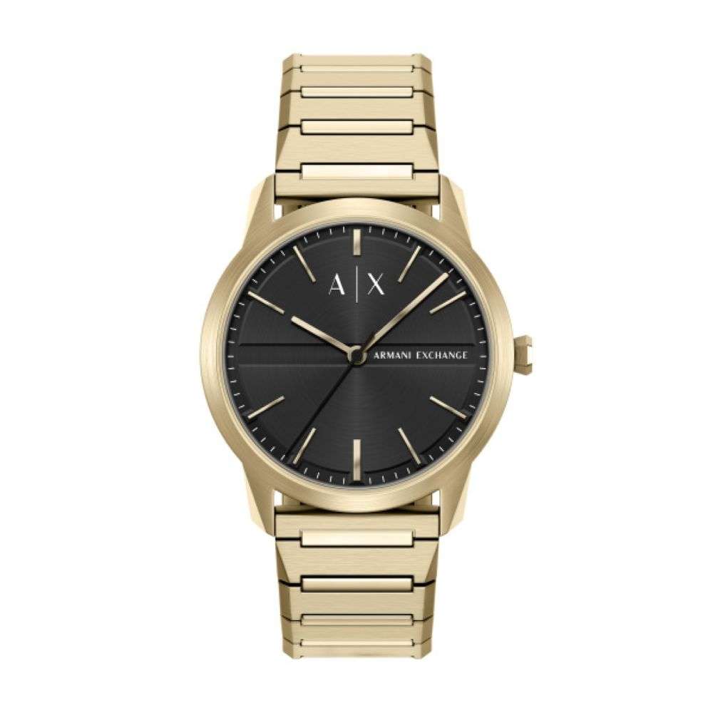 AX2650 Armani Exchange Gold Bracelet Lexon Black dial watch front image