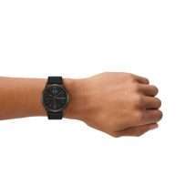 Armani Exchange Mens Lexon Black Leather Watch AX2652