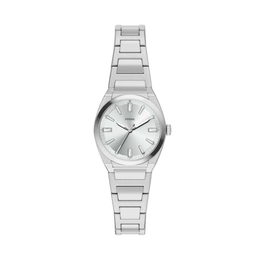 ES5490 Fossil Everett Steel analogue silver dial watch front image