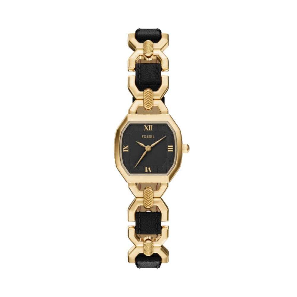 ES5496 Fossil Harlow Gold And Leather Bracelet Watch front Image