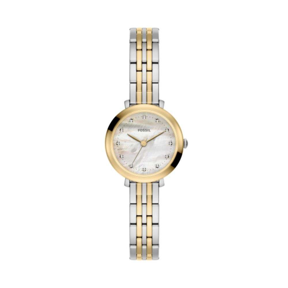 ES5500 Fossil Heidi mother pearl dial gold steel bracelet watch front image