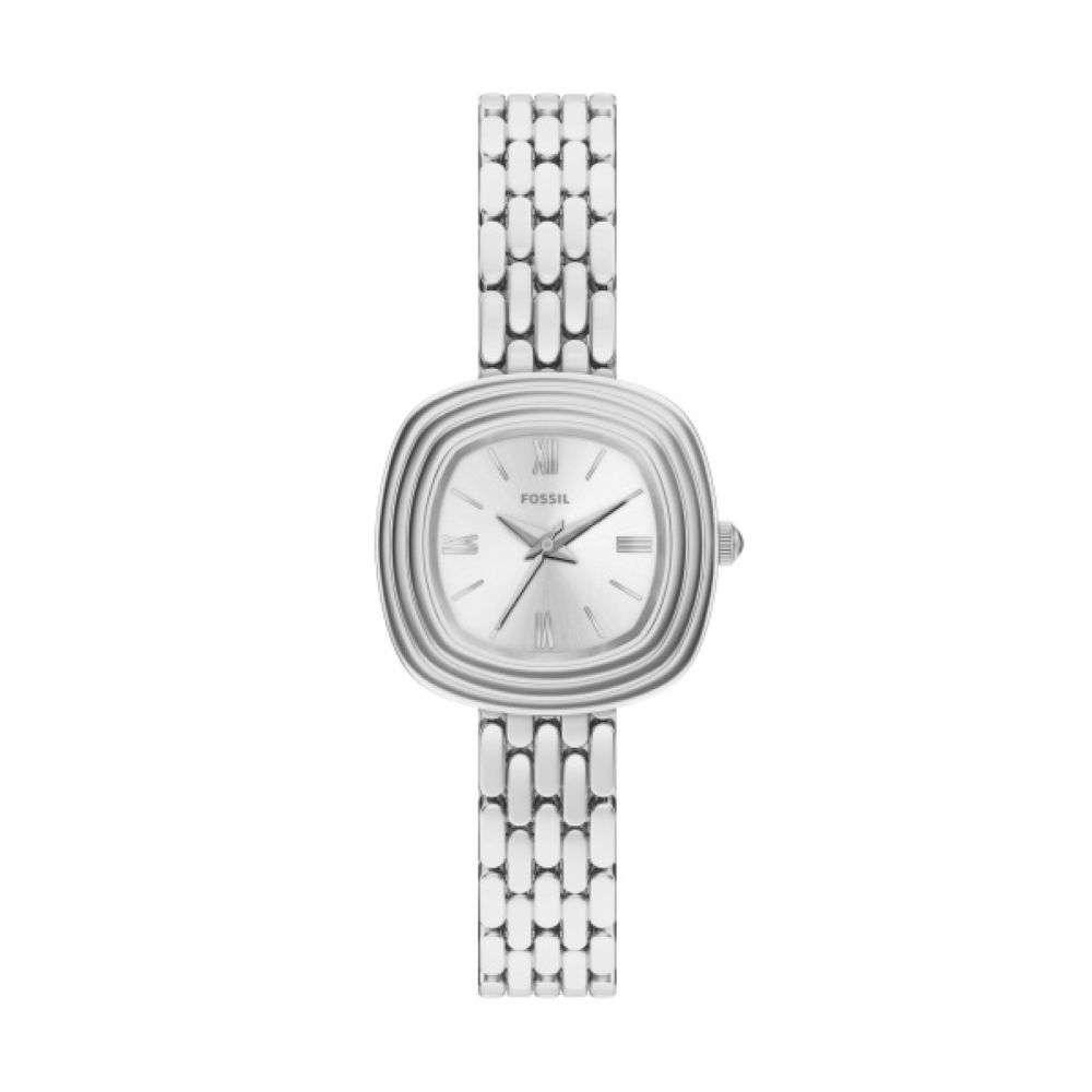 ES5508 Fossil womens steel emerson bracelet silver dial watch front image