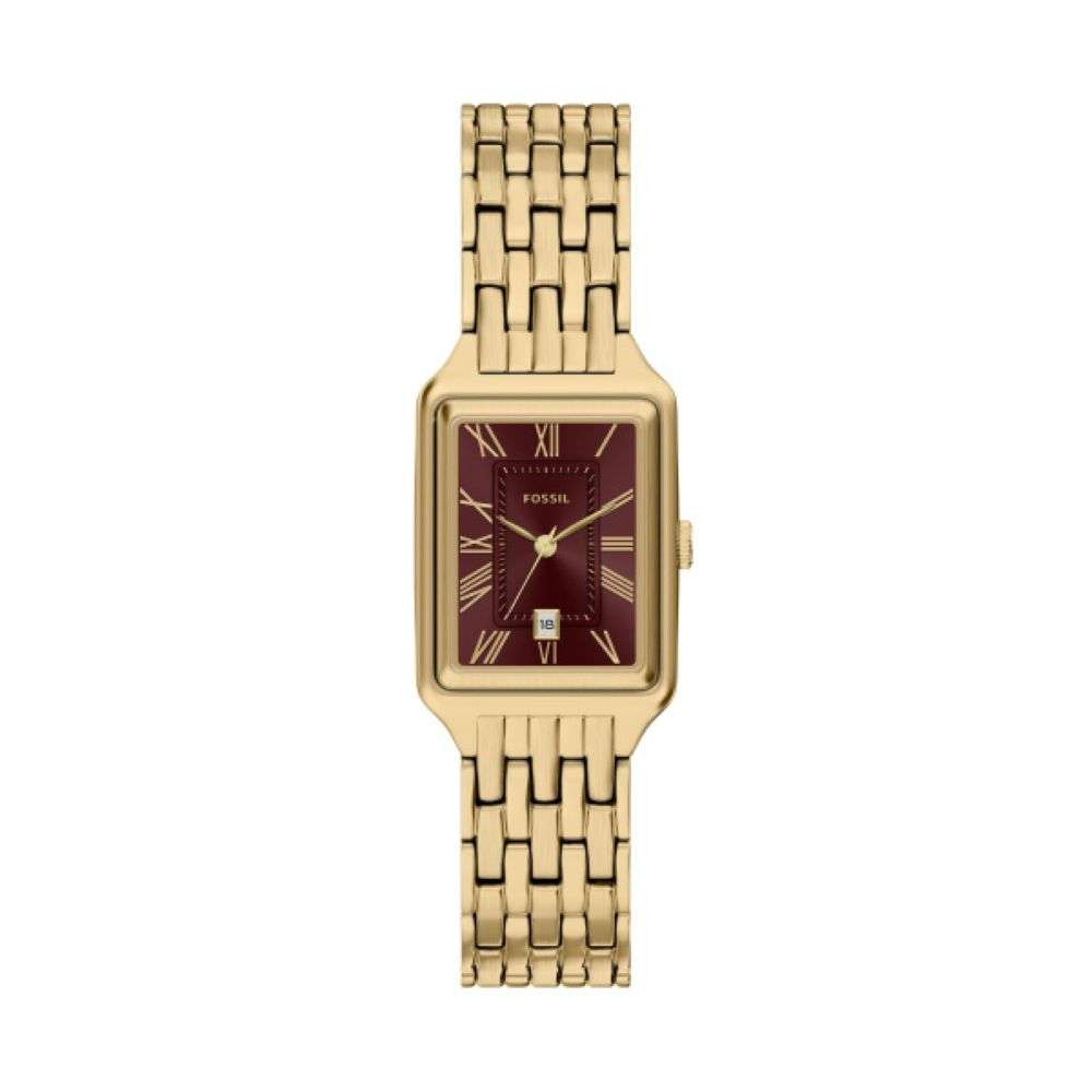 ES5512 Fossil Womens Raquel Burgundy dial bracelet watch front image