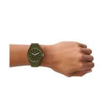 Fossil Mens Everett Green Silicon Analogue Watch FS6178