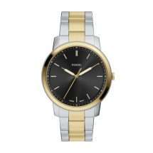 Fossil Minimalist Steel And Gold Blue Dial Watch FS6182