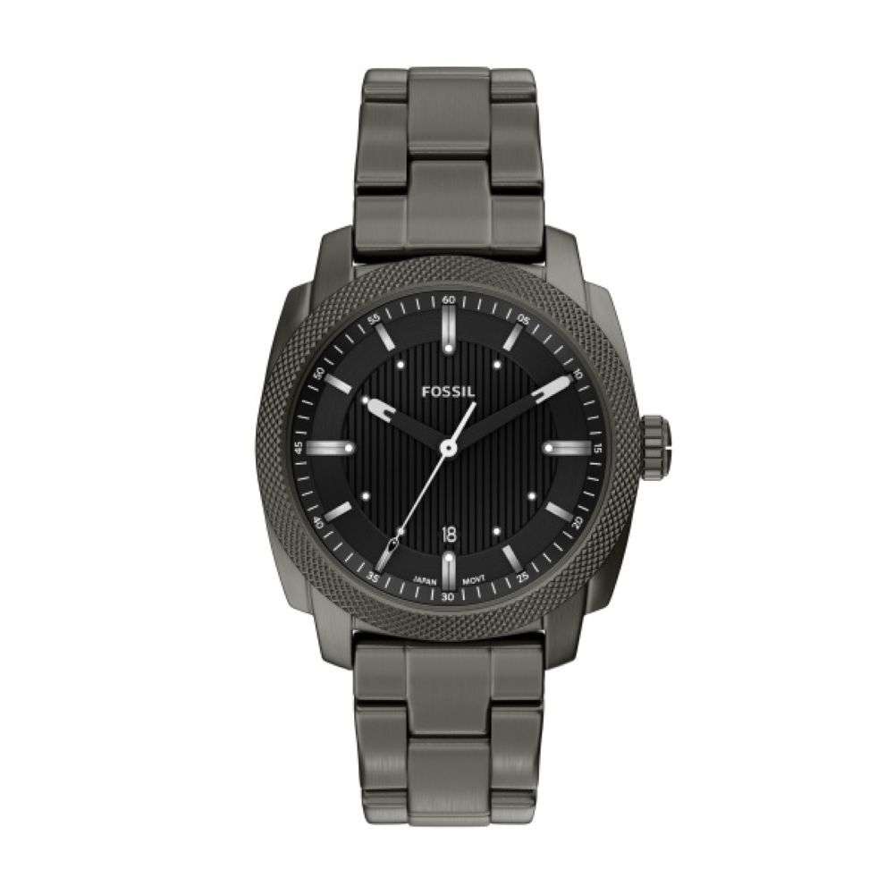 FS6185 Fossil Machine black dial black steel bracelet front image
