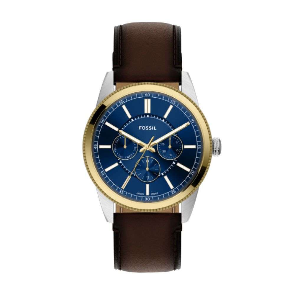 FS6195 Fossil Mens Pearson Steel Gold Blue Dial watch front image