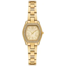 Michael Kors Gold Chelsea CZ Bezel Oblong Watch MK7618