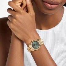 Michael Kors Gold Lexington Emerald Dial Watch MK7622