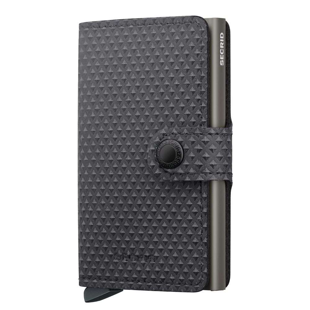 Mpy-Grey Secrid miniwallet pyramid grey leather wall front image