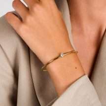 Morelatto 18k Gold Plated Cerchi CZ Set Bangle SAKM97