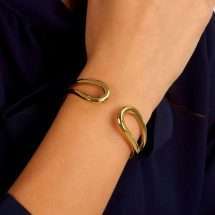 Morelatto 18k Gold Plated Polished Hinged Bangle SAYP22