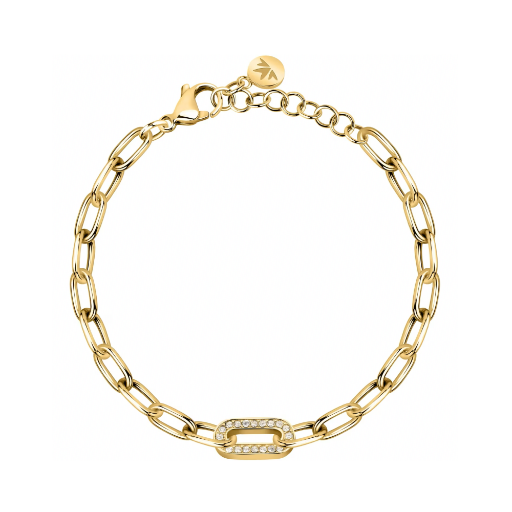 SAZC04-bracciale-morellato-intrecci-18K-gold-plate-bracelet-front-image