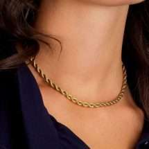 Morelatto 18k Gold Plated Intrecci Rope Necklace SAZC21